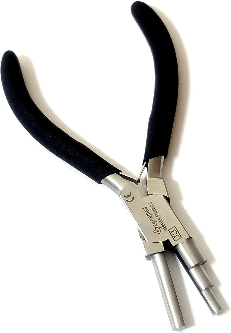 CYNAMED German Heavy Duty Bail Making Pliers,6 IN 1 Wire Looping Forming Pliers, BIG SIZE LOOPING PLIERS 13,16 & 20MM,SMALL LOOPING PLIER, 5, 7,10MM Anti Slip comfort grip handle - Image 3